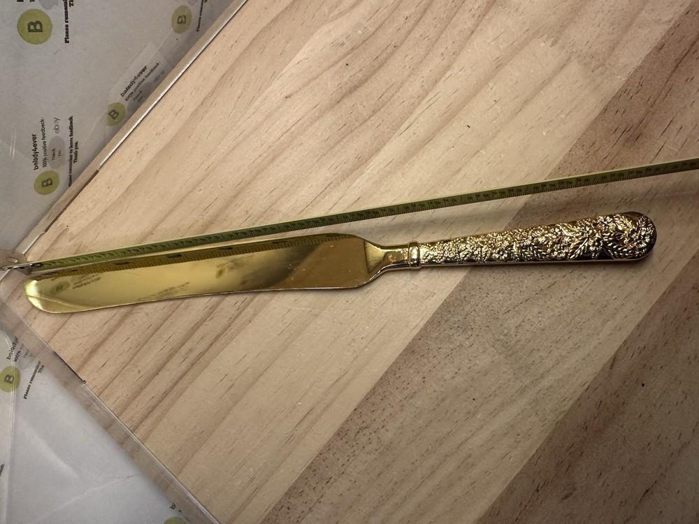 Gold Colored Cake Knife 10.75”