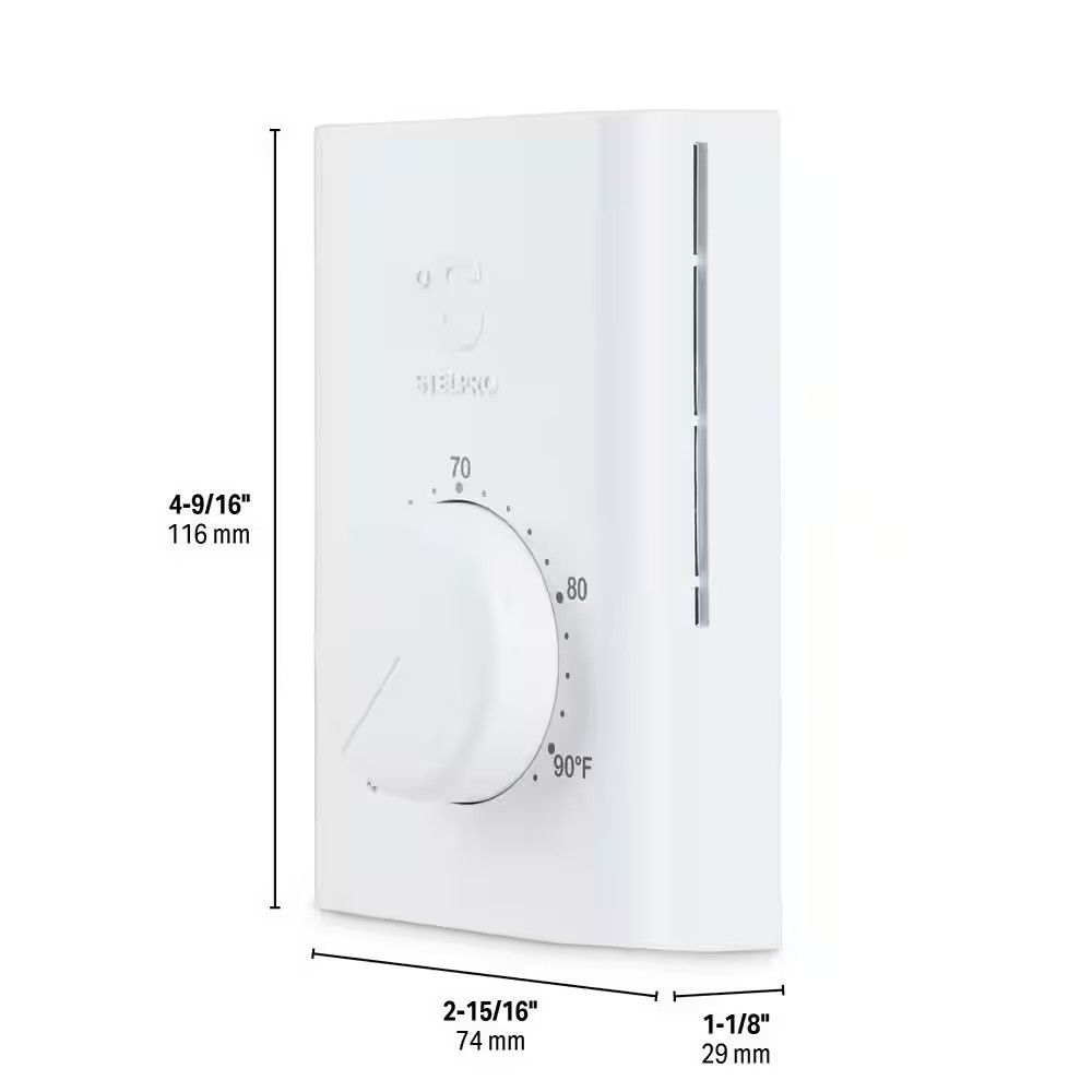 Single-Pole 22 Amp Line Voltage 120/240-Volt Mechanical Wall-Mount Non Programma