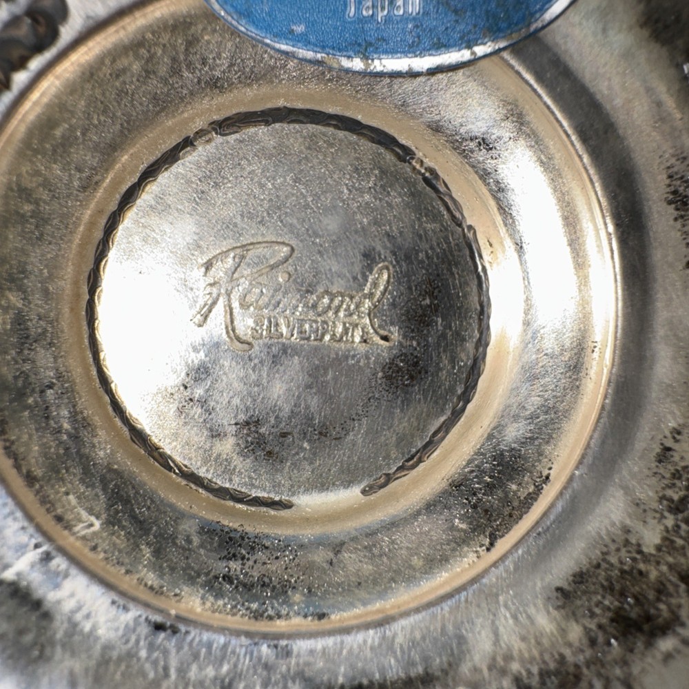 Raimond Silver Plated Muffineer Sugar Shaker Pierced Dome Top Etched Japan Vtg