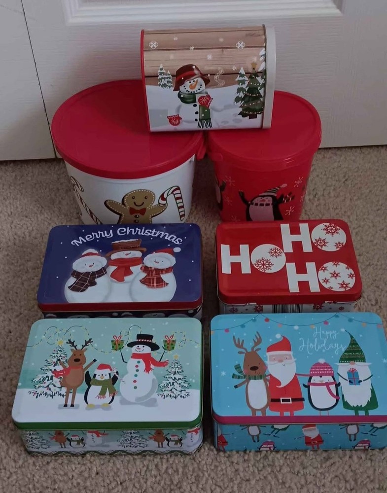 Christmas Tins/Container Lot