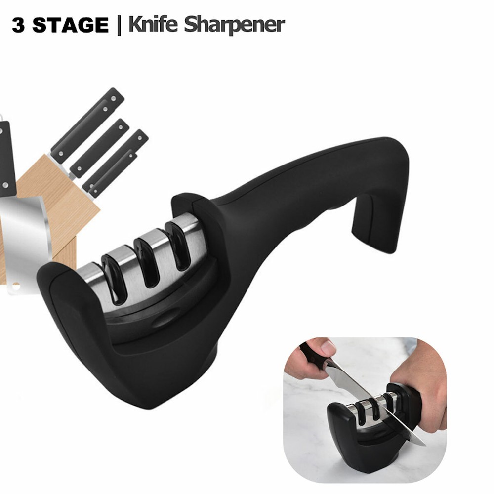 Knife Sharpener 3 Stage Professional Ceramic Tungsten Kitchen Sharpening Tool