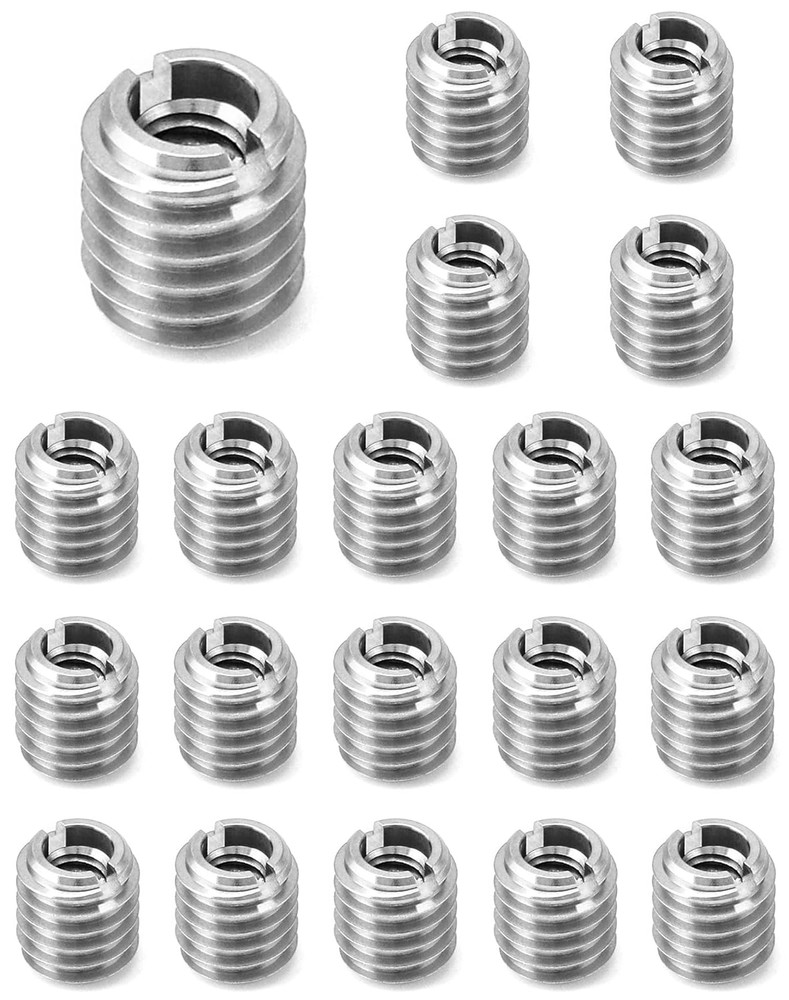 Stainless Steel Threaded Insert for Hard-Wood, 1/4-20 Internal Threads 20 Pack 5