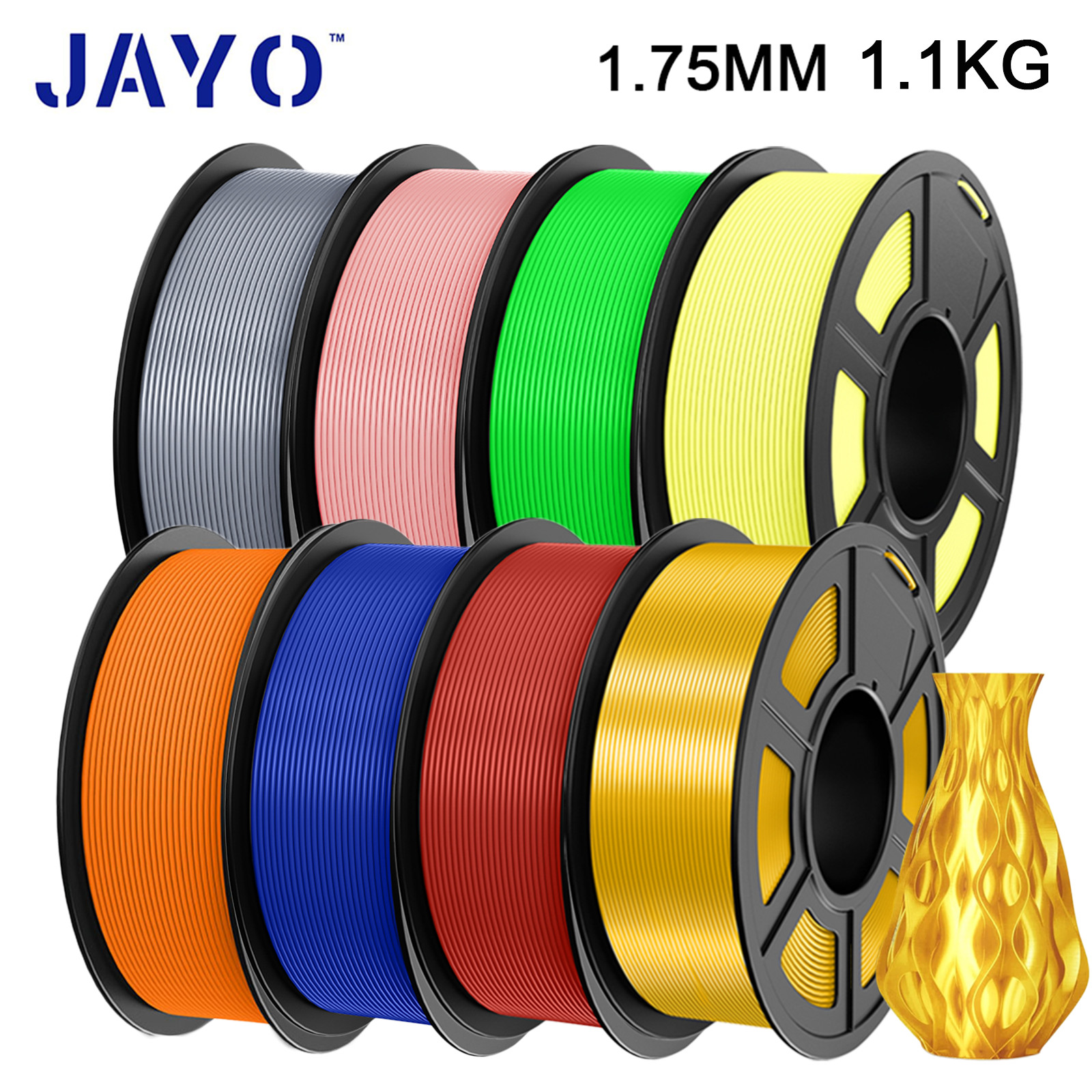 【BUY 10 PAY 6】JAYO 1.1KG 3D Filament High Speed Matte PETG/SILK/PETG/PLA 1.75mm
