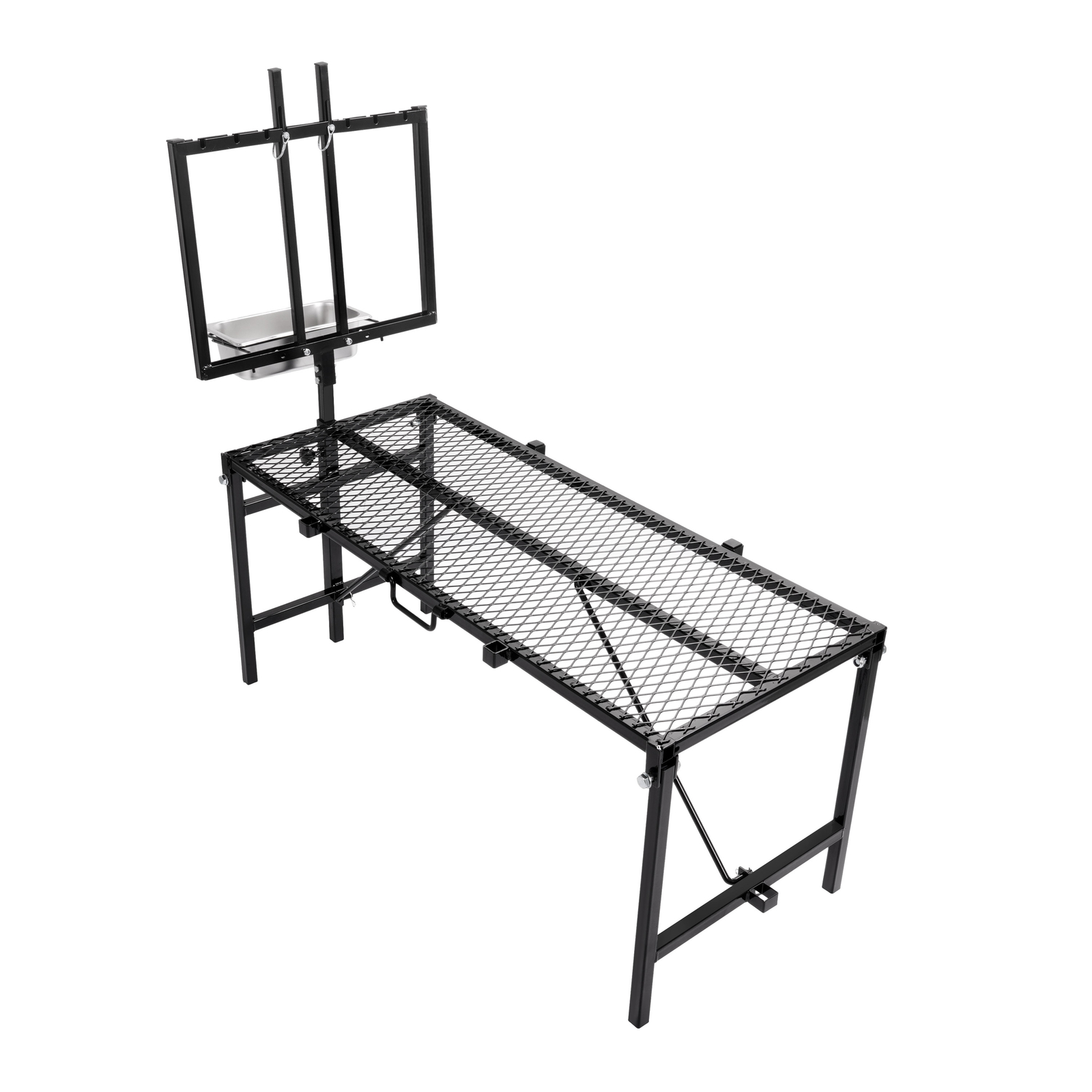 New Black Livestock Feeder Horned Milking Stand Adjustable For Goats & Sheep