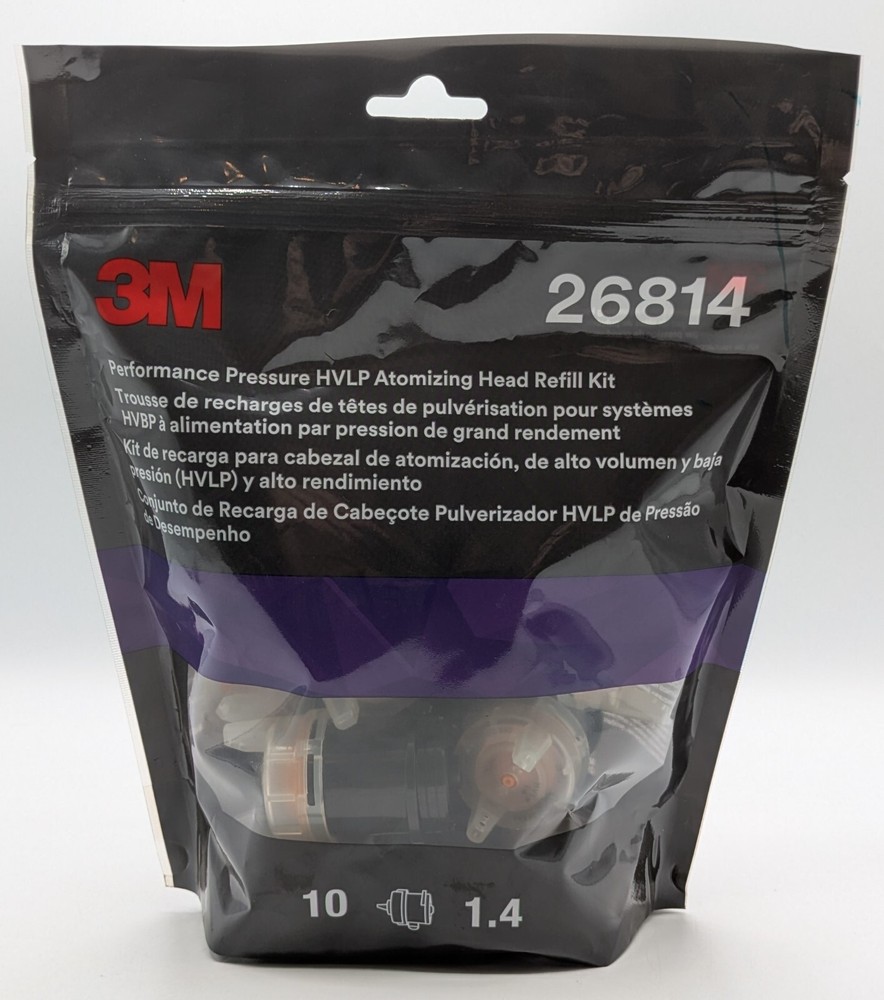 3M Performance Pressure HVLP Atomizing Head Refill Kit 10 Pack 26814