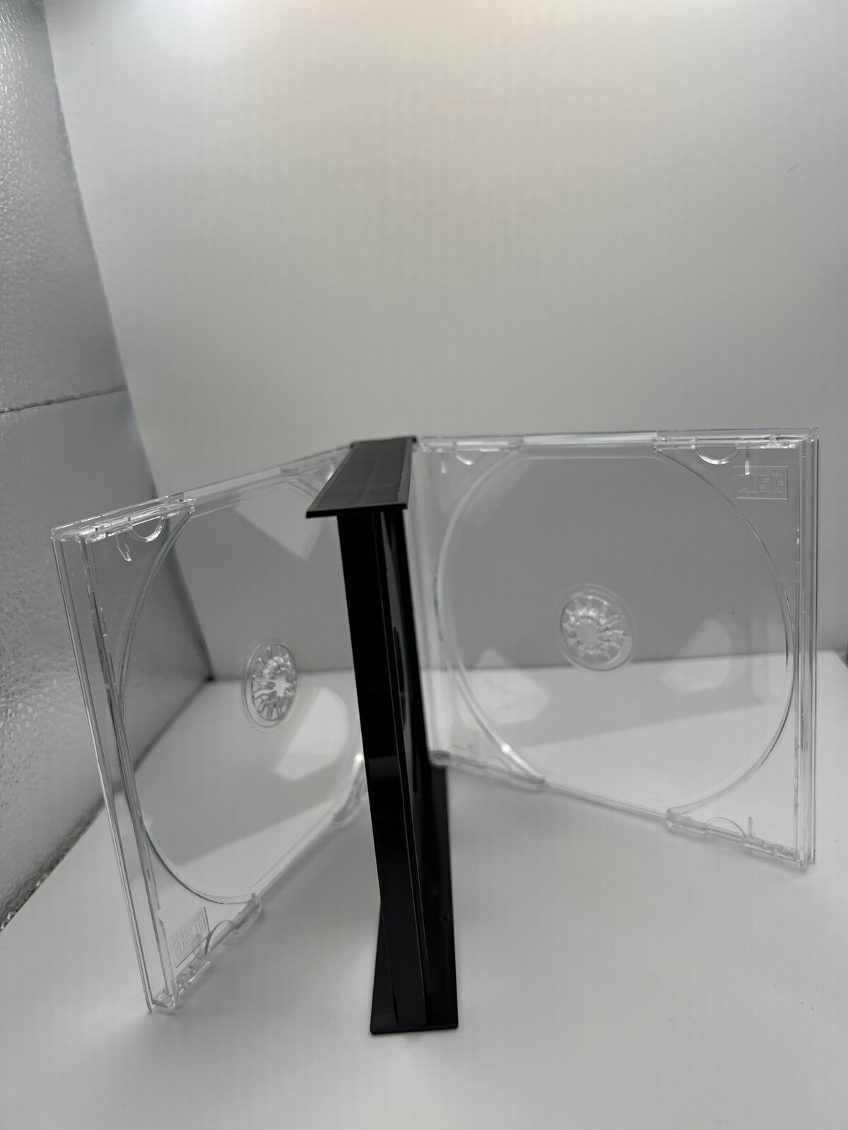 10 NEW CHUBBY 24MM DOUBLE (2) CD CASE WITH CLEAR TRAY, ASSEMBLED, 1057Q+KC02PK