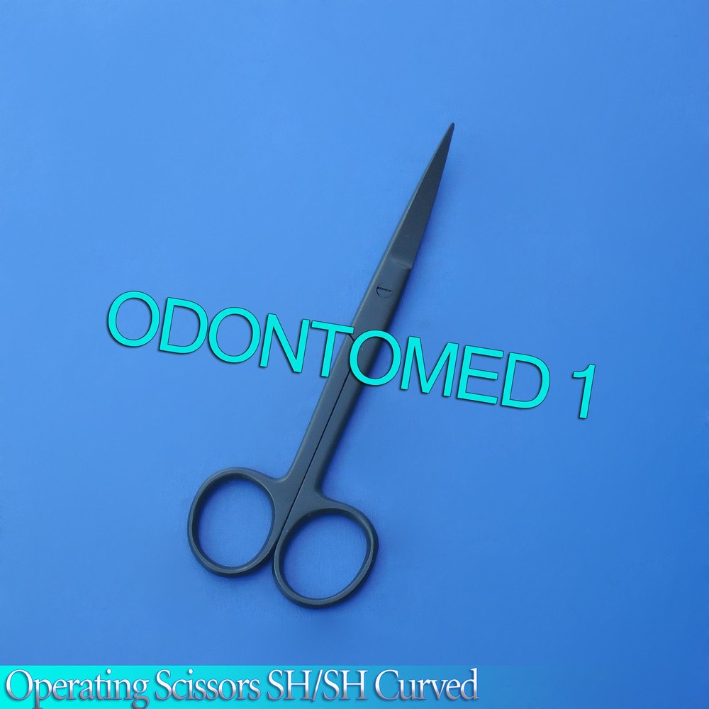 Operating Scissors Curved 5.5" Sharp-Sharp Black Coated Surgical Instruments