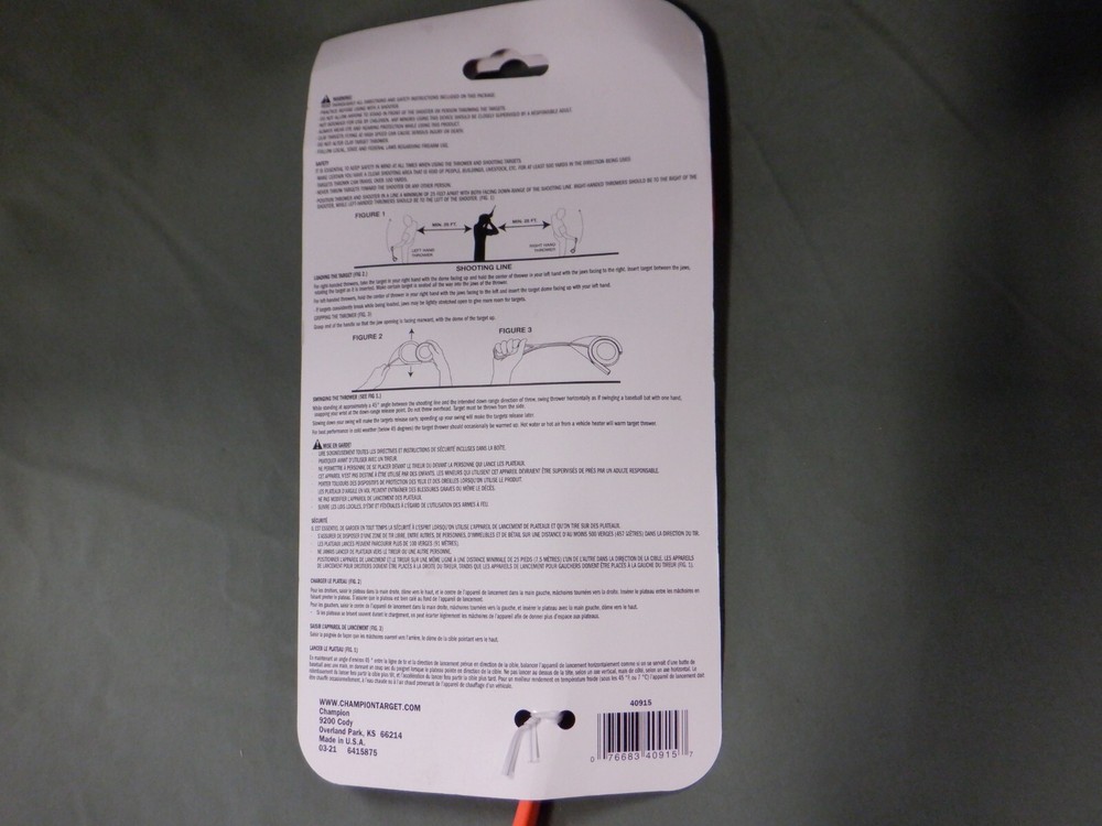 Sporting Goods - Champion Range + Target Clay Thrower #40915 - New