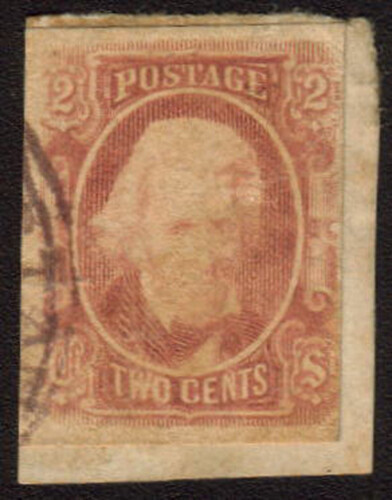 MALACK Confed #8 F/VF tied to piece, Scarce used con..MORE.. n8017