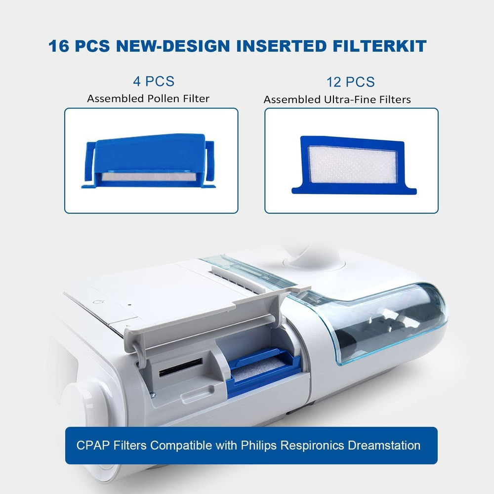 16 Pcs CPAP Filters Compatible with Dreamstation1, Replacement Filter Kit Includ