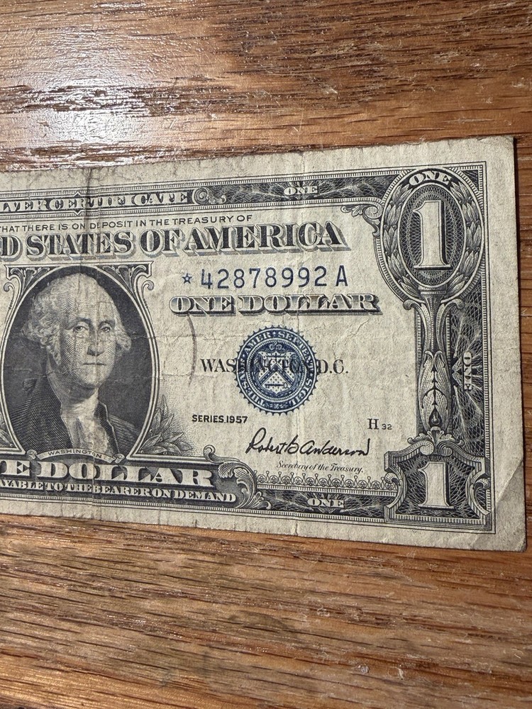 1957 One Dollar STAR NOTE $1 Silver Certificate Circulated