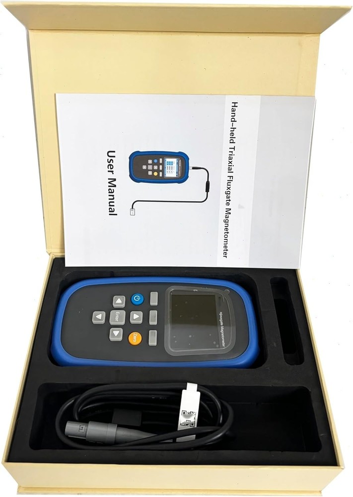 Portable Three-Axis Fluxgate Magnetometer with Class 1 Range 0~2000 μT