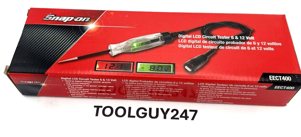 SNAP ON TOOLS USA EECT400 Circuit Continuity LED Tester Digital Display NEW