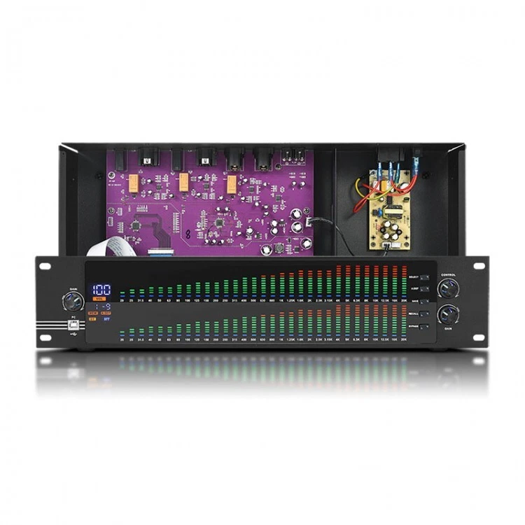 EQ-323 2U Dual 31-band Graphic Equalizer Spectrum Equalizer for Home Stage