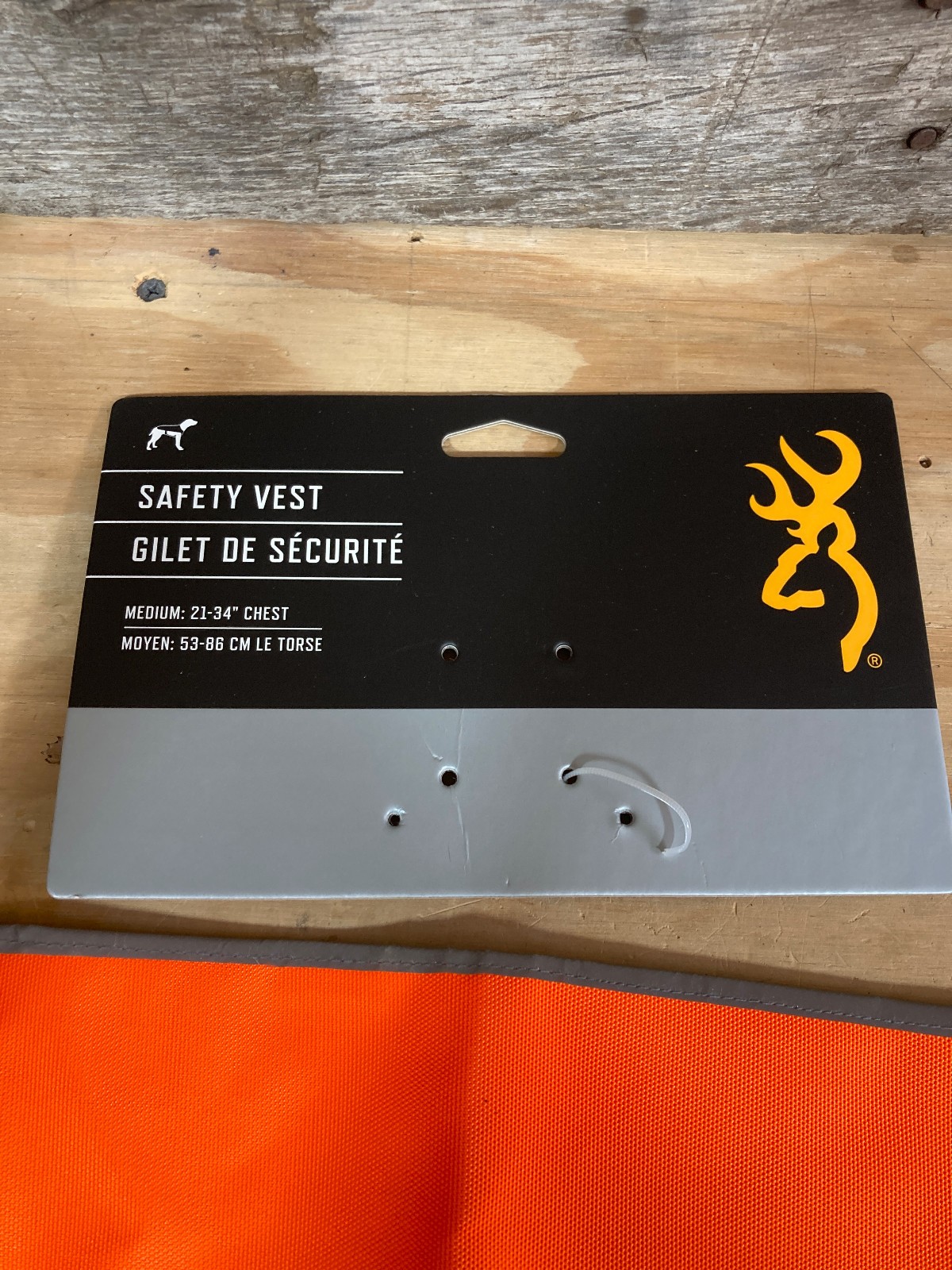 Browning Hunting Dog Vest - Saftey Orange - Dog Chest Size Medium - Pet Harness