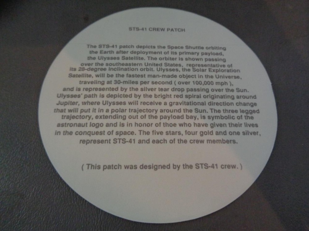 NASA Space Shuttle Discovery STS-41 Crew Patch Sticker
