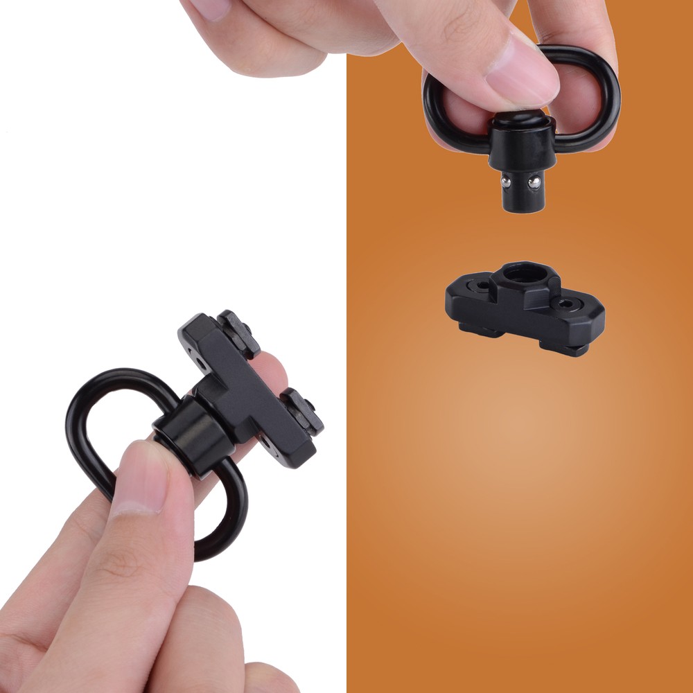 QD Sling Swivel, QD Sling Mount with Push Button 2 Pack