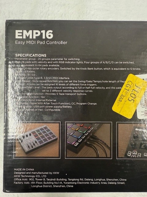 EMP16 MIDI Pad Controller-Beat Maker Machine: