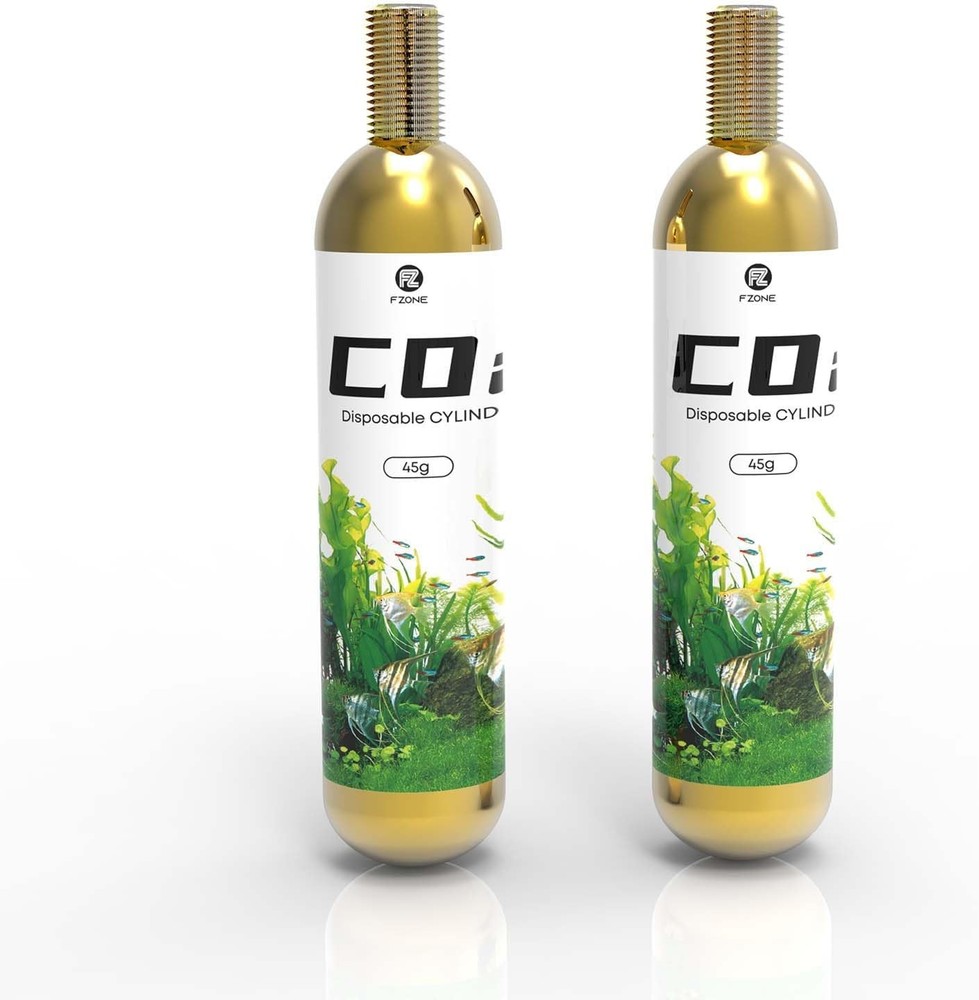 45G Disposable CO2 Cartridges with 5/8 Threaded Interfaces 2-Pack