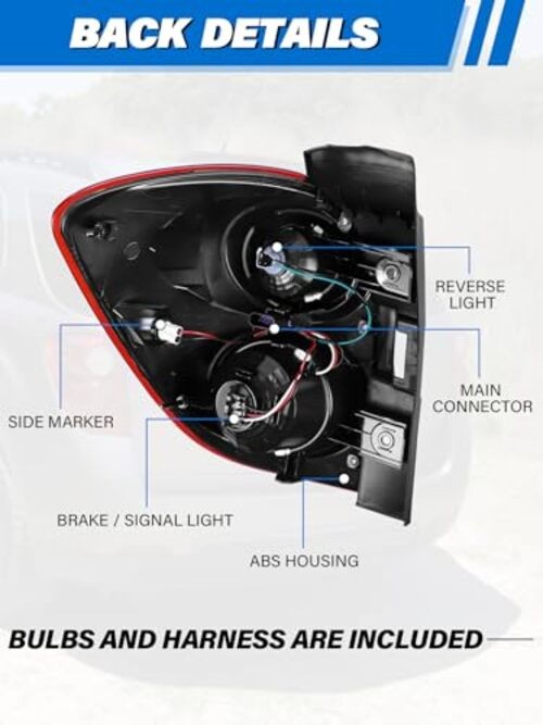 Tail Light Assembly Compatible with Chevy RIGHT PASSENGER SIDE 2010-2015