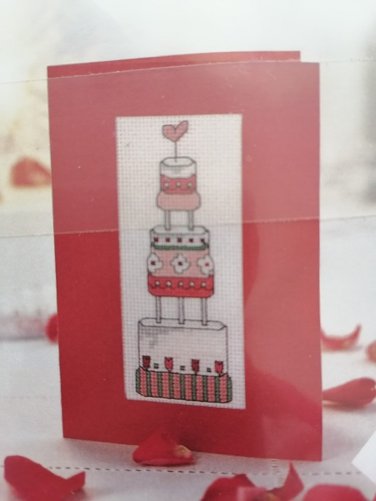 WEDDING CAKE - Counted Cross Stitch Magic Kit with Chart, DMC - from Issue 30
