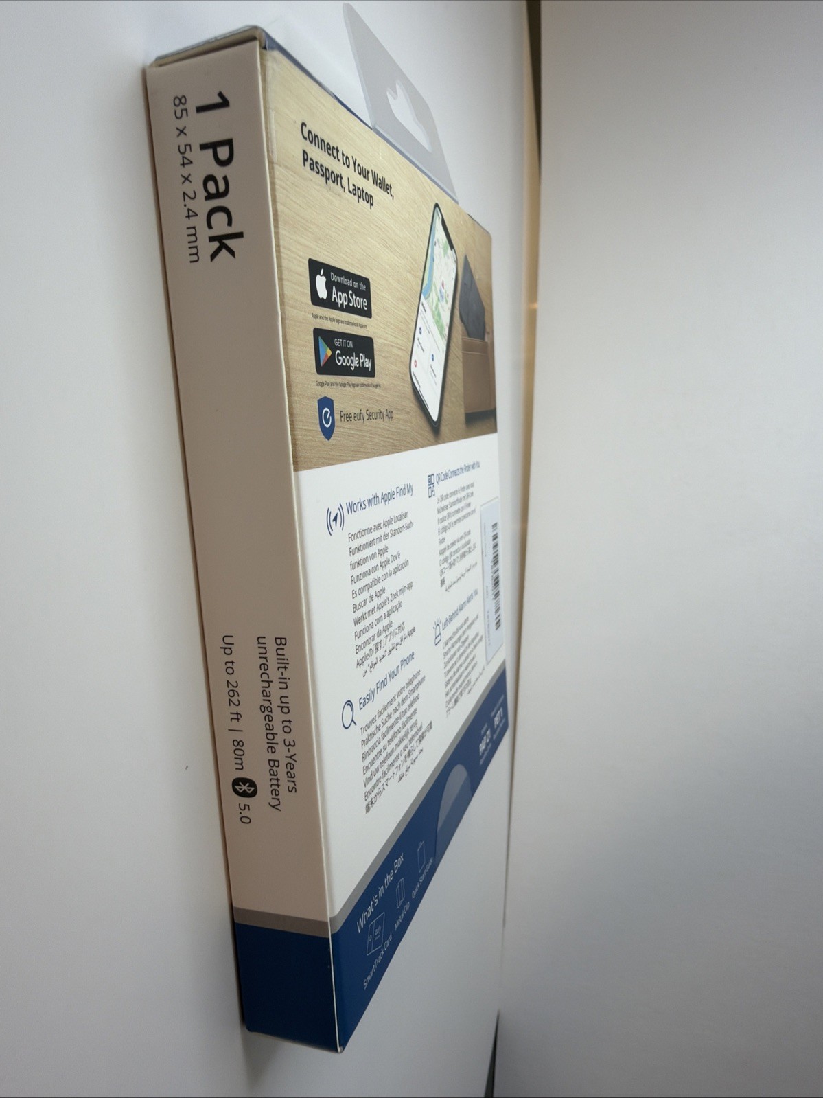 eufy by Anker SmartTrack Card Wallet Tracker Phone Finder Work W/ Apple Find My