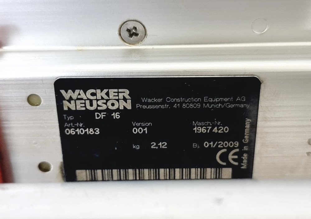 WACKER NEUSON DF16 Rebar Tier 0610183