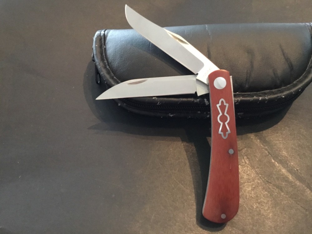Custom Jeffery Mitchell 2 Bld Trapper Slipjoint Folder Folding Knife