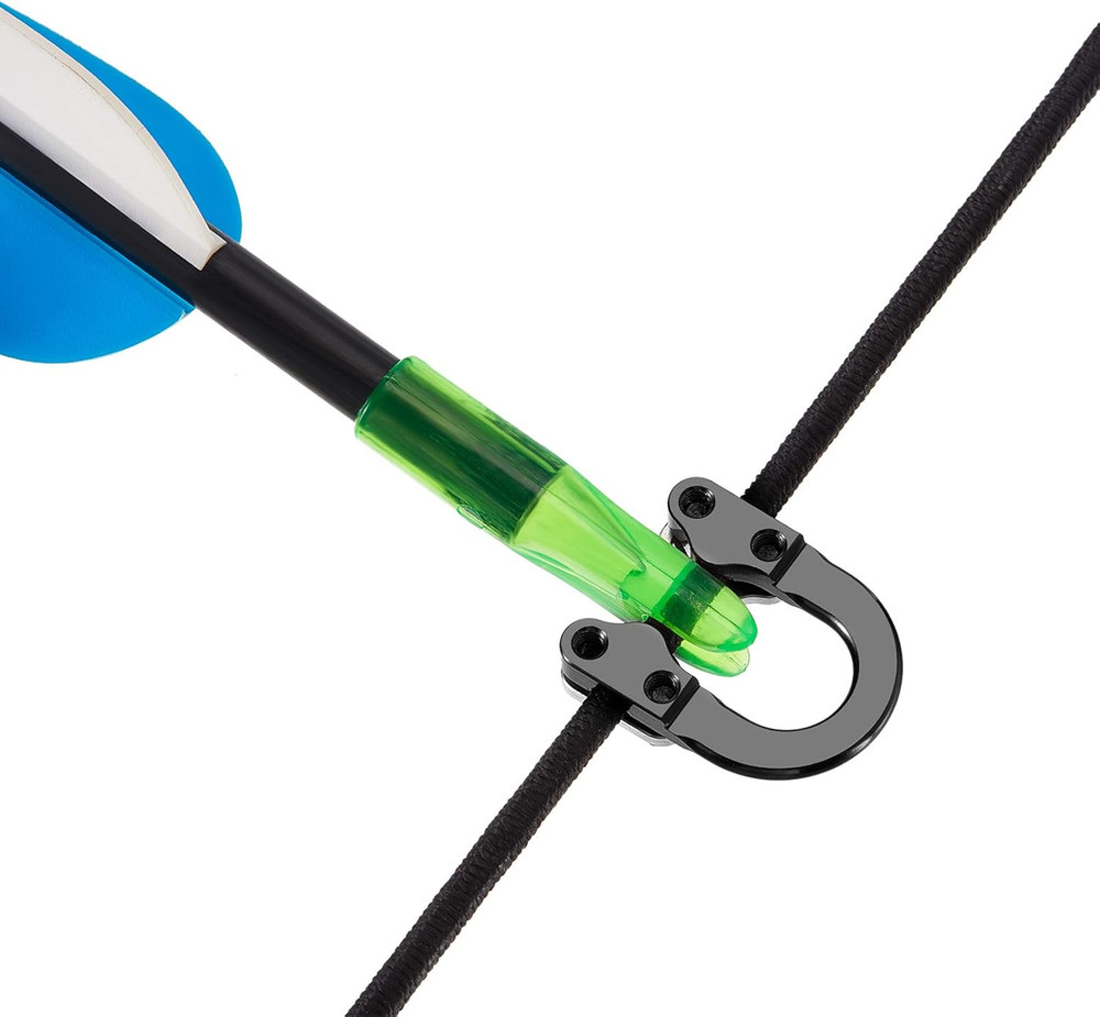 2 Sets Archery D-Loop U Nock Buckle for Compound Bow Release w/ Screwdriver