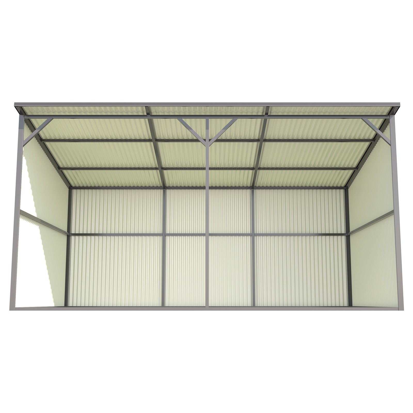 20'x12' Galvanized Metal Shed Livestock Shelter Farm Animal Shelter Goat CowShed
