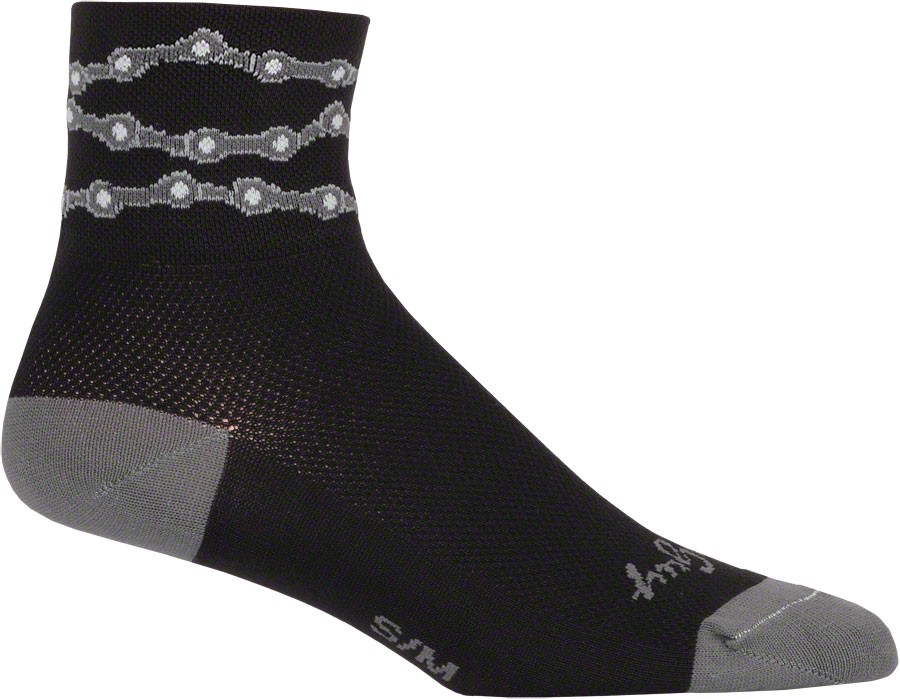 SockGuy Chain Ankle Socks Small/Medium Black