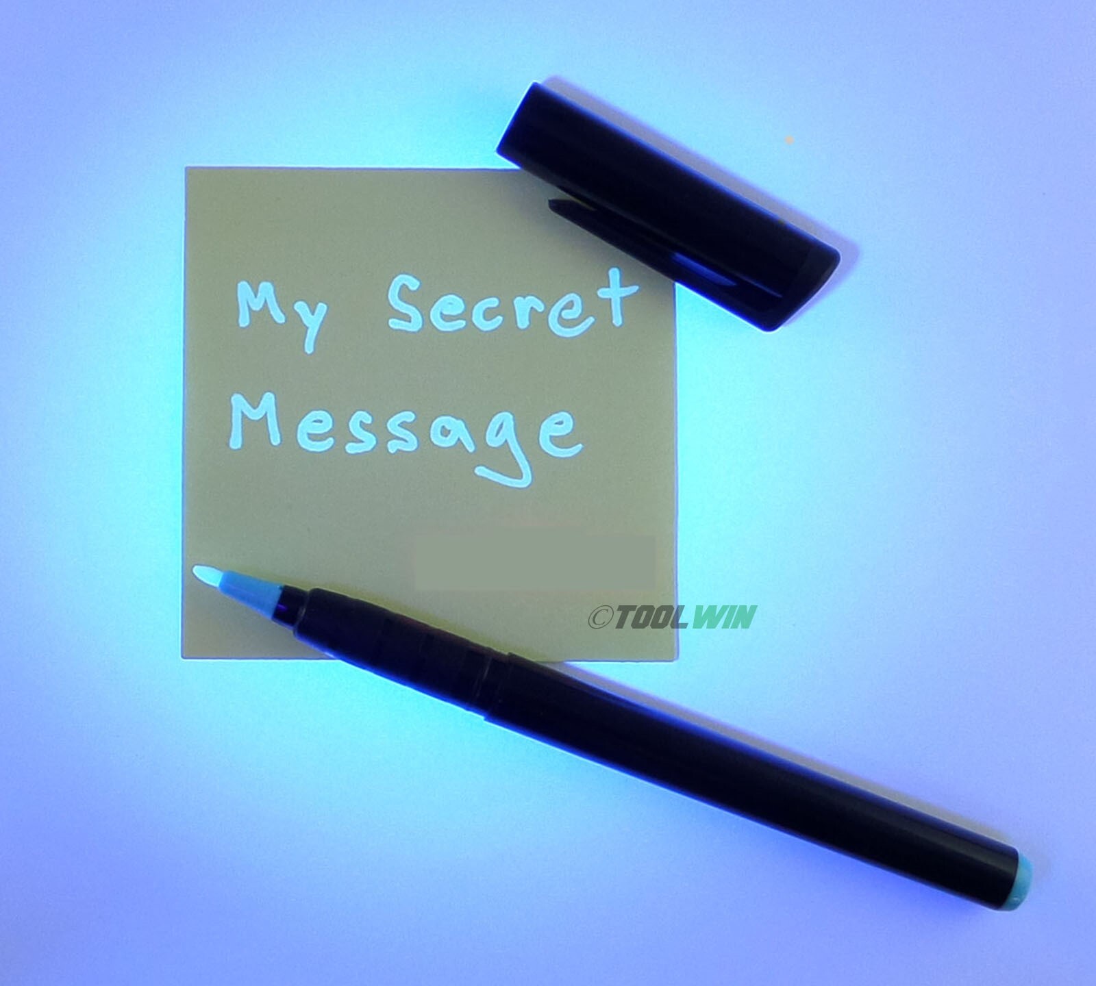 Invisible Ink Pen with UV Flashlight LED Black Light Reactive Secret Marker Set