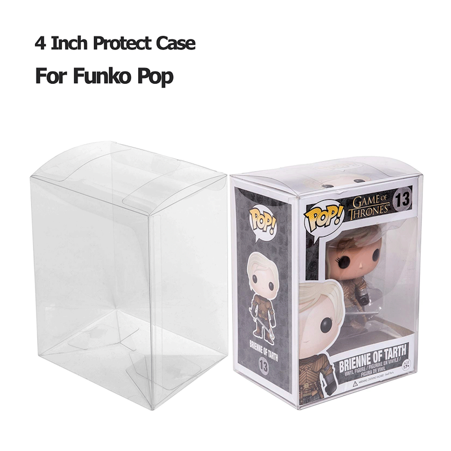 Lot 5 20 50 100 Pop Protector Cases (0.4mm) for 4" Funko POP! Vinyl Figures Box