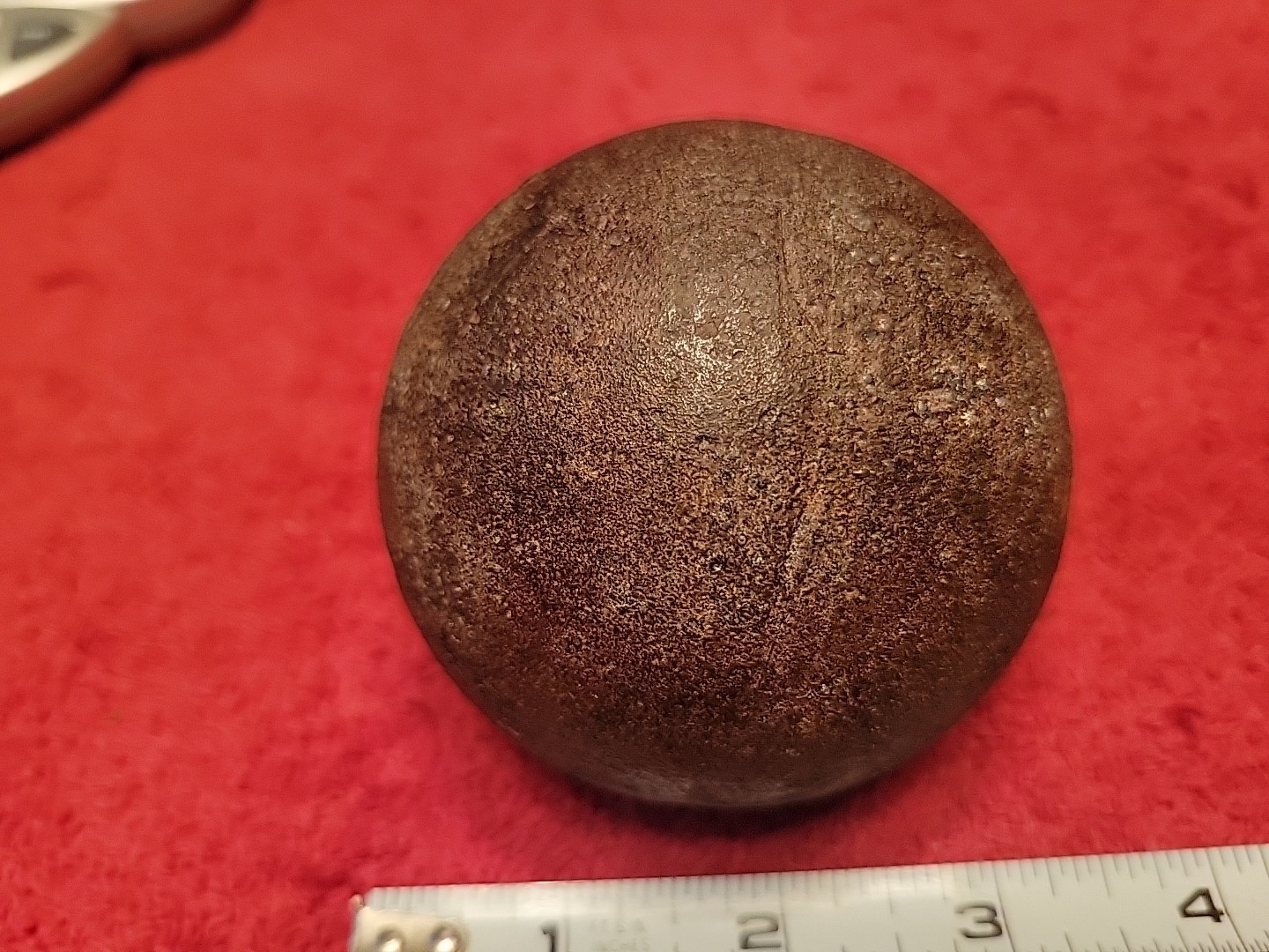 Antique Cast Iron Cannon Ball Cannonball Projectile 3" 4lb 6oz