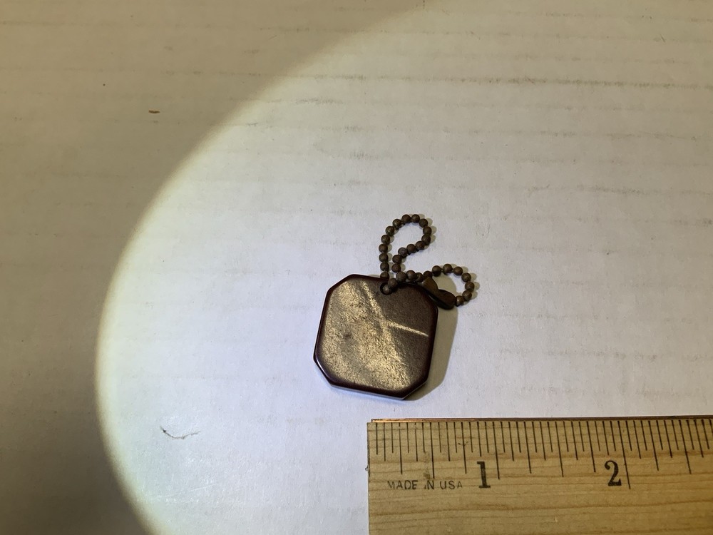 Unique Vintage Dark Red Bakelite/catalin American Flag/Eagle Keychain