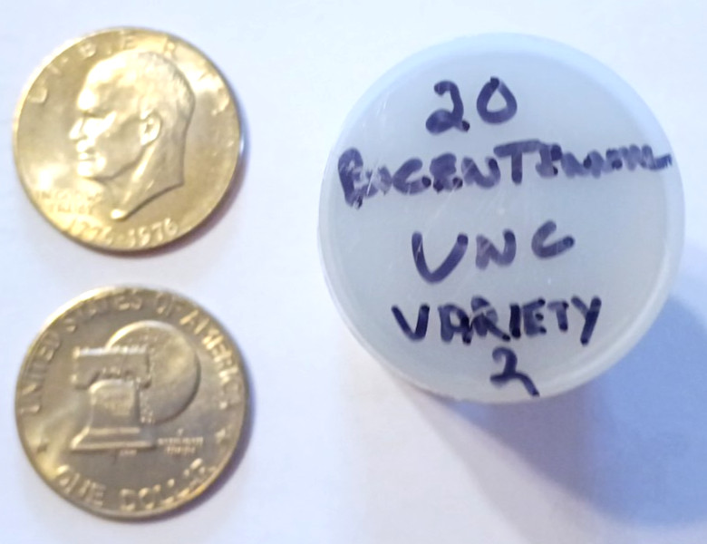 Roll uncirculated IKE bicentennial dollars (Type 2)