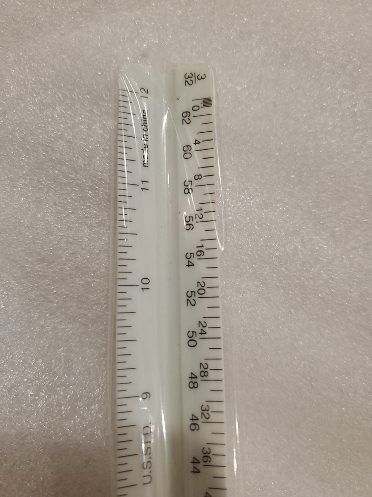 Pacific Arc 91120.12" ARCHITECT Triangular Scale.Open divided: 3/32, 3/16, 1/8,