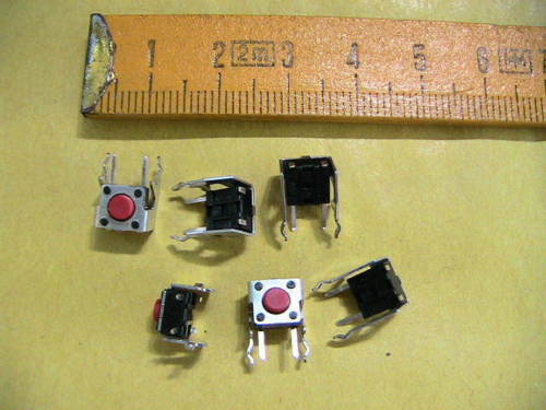 Microbutton SUPER FLAT 7x6mm Standing 6pcs 9880