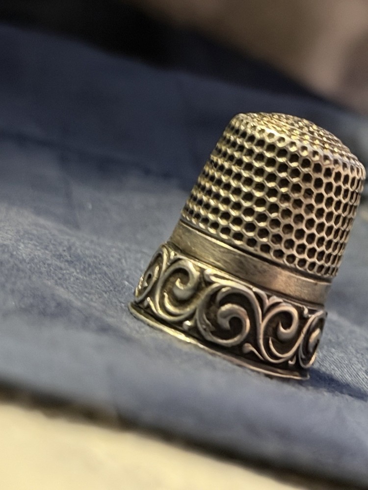 antique sterling silver thimble