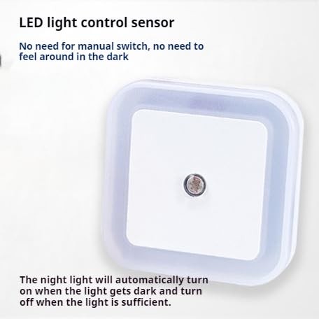 DeepCrush 6 Pack LED Night Light with Smart Sensor Dusk to Dawn Sensor, White