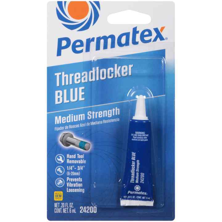 Permatex 24200 Medium Strength Threadlocker Blue 6 ml