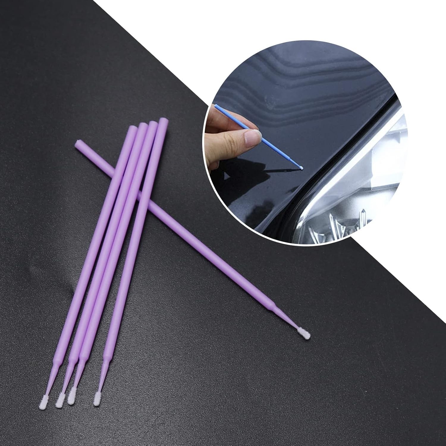 200 Pcs Touch Up Paint Brushes,Disposable Micro Paint Chip Repair Applicators fo
