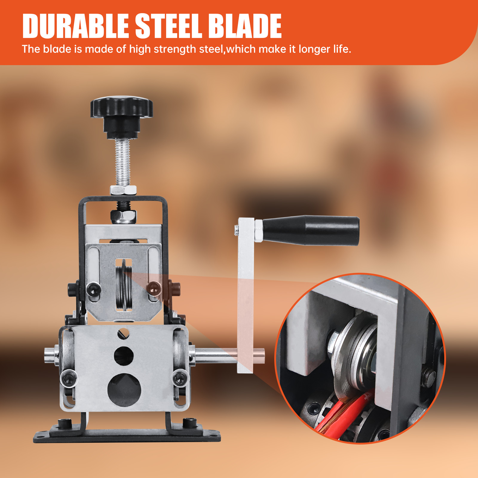 Manual Wire Stripping Machine Drill Powered Hand Crank Wire Stripper Tool 1-25MM