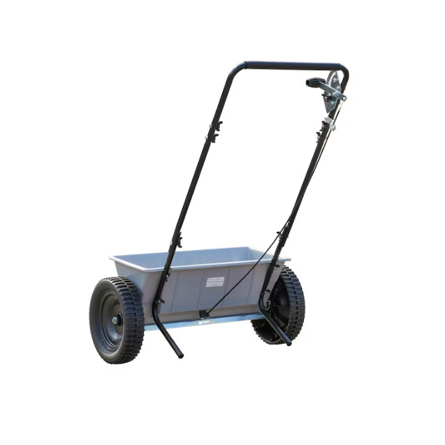 Yard Commander Drop Spreader 60-lb Capacity Compatible with Fertilizer, Seed