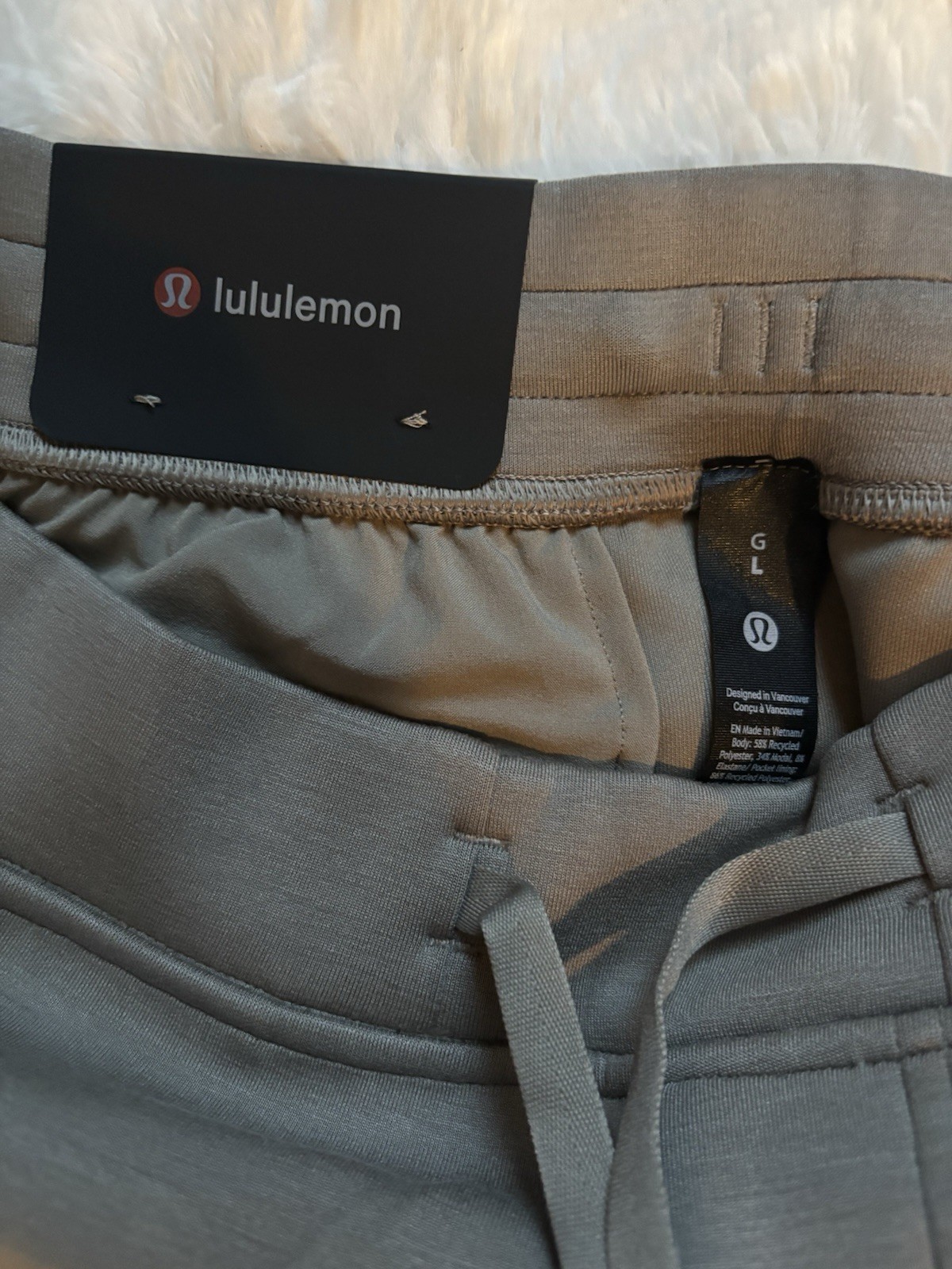 Lululemon Smooth Spacer Jogger Sweat Pants Warm Ash Gray Mens Large - FAST SHIP!