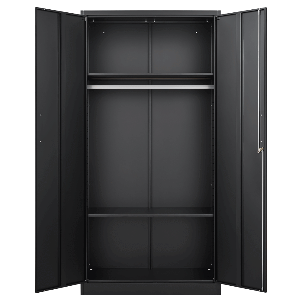 Metal Wardrobe Cabinets with Lock,Clothing Locker Storage Cabinets for Home Room