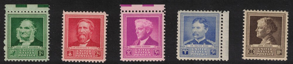 USA Scott 874-8 Mint Never Hinged (1940)