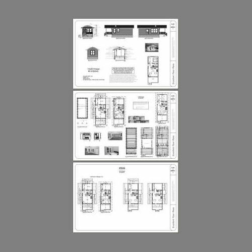 14x28 Tiny House -- 391 sq ft -- PDF FloorPlan -- Model 3