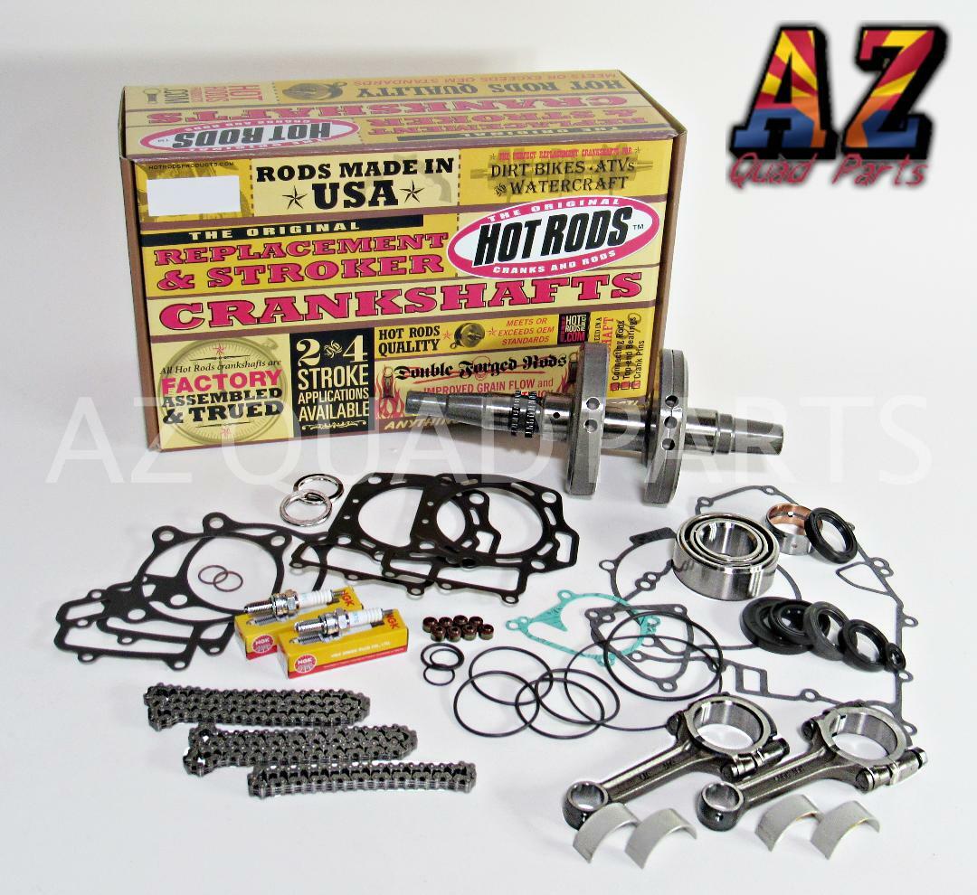 Kawasaki KFX700 KFX Bottom End Hotrods Crank Rods Rebuild NGK Plugs Cam Chains