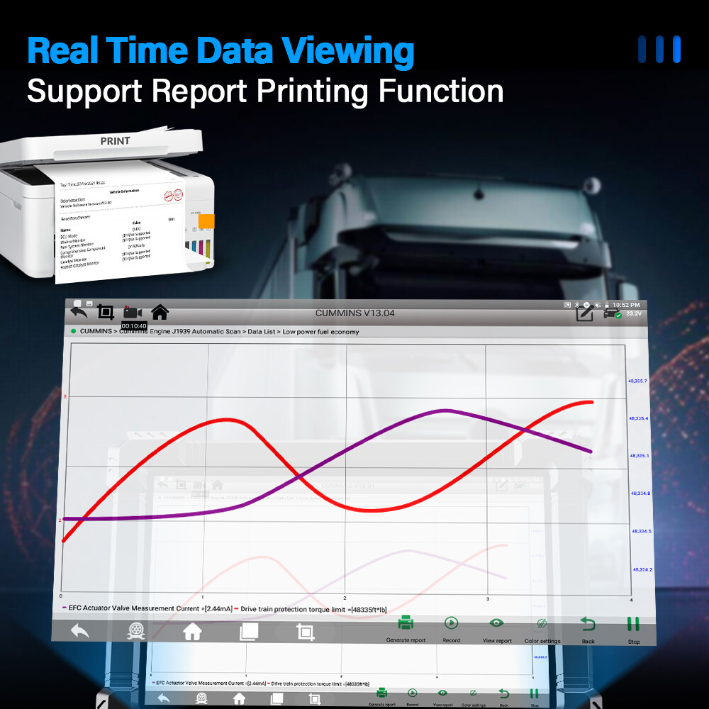 ANCEL X7HD 24V Heavy Truck Diagnostic All System OBD2 Scanner Coding Programming